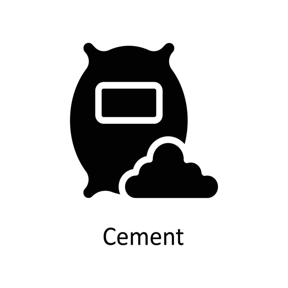 cement vektor fast ikoner. enkel stock illustration stock