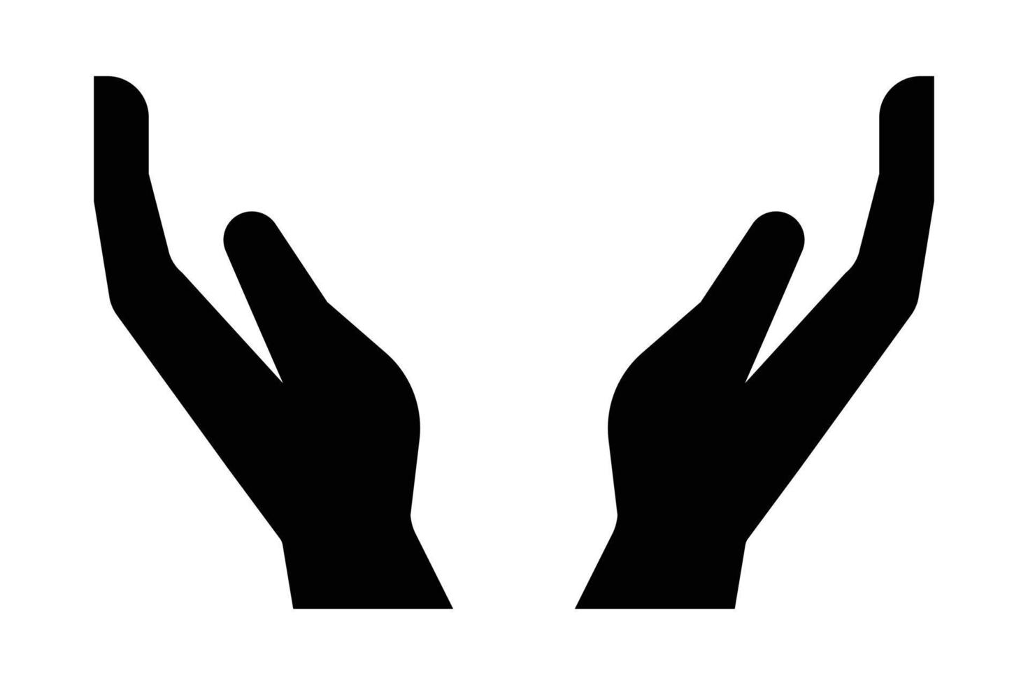 de två hand innehav symbol vektor