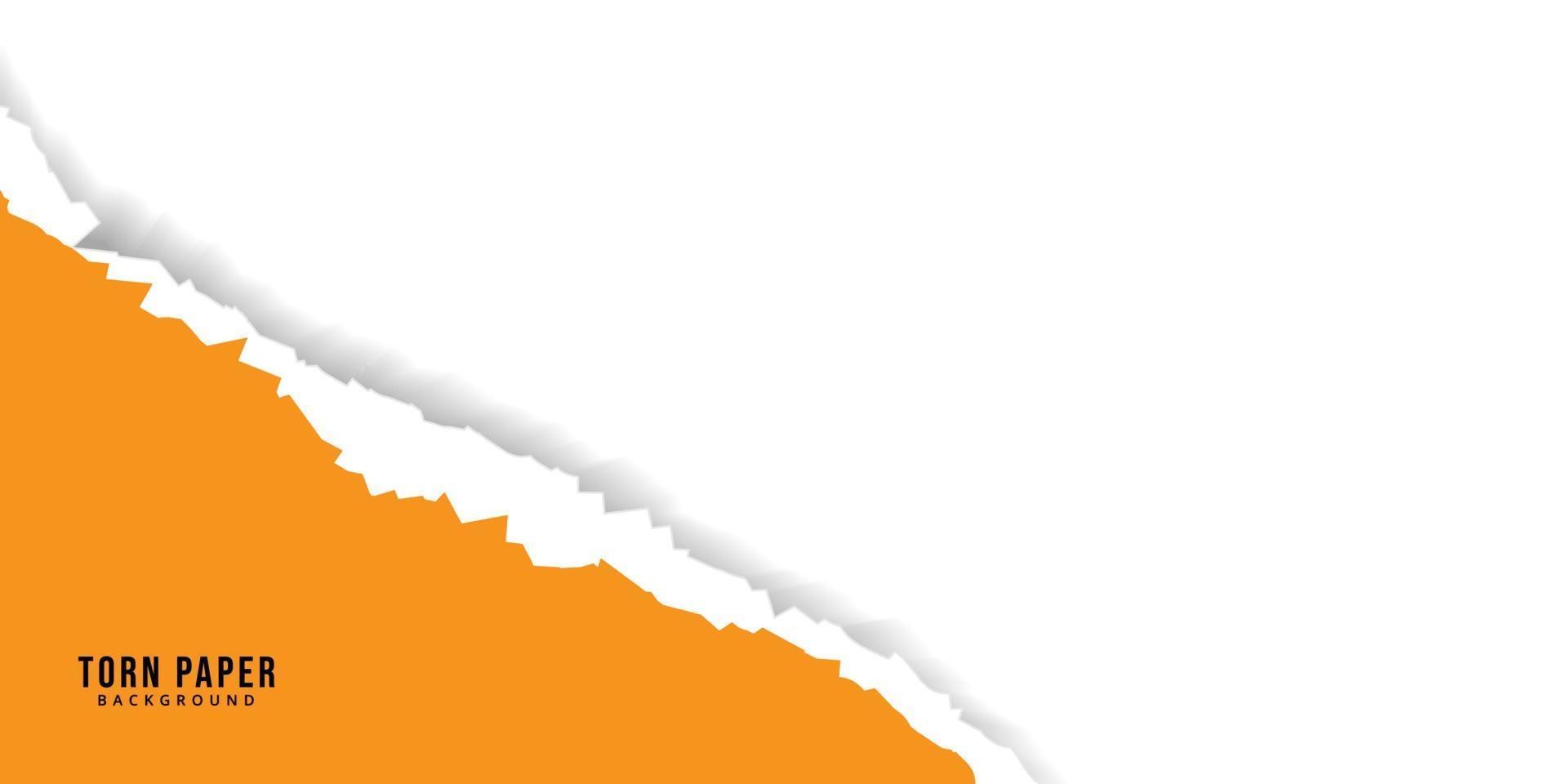 orange slet sönderrivet pappersbakgrund vektor