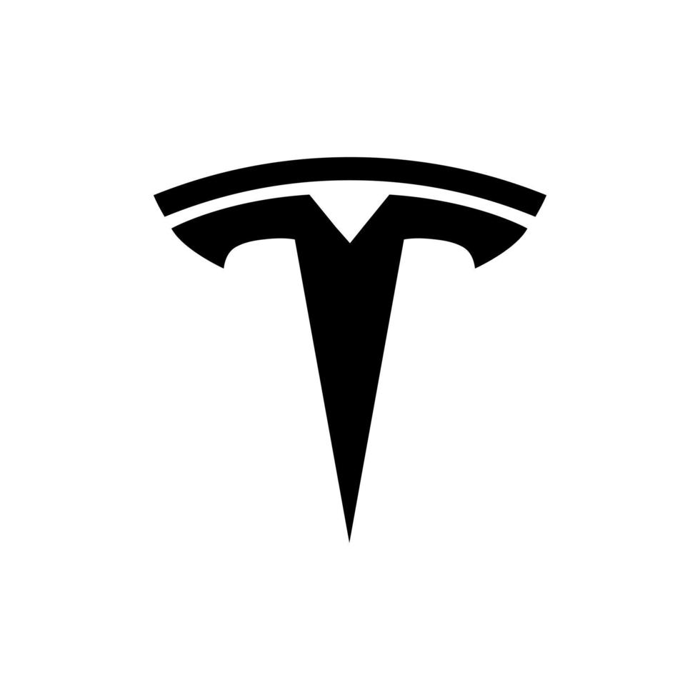 tesla logotyp. redaktionell vektor illustration