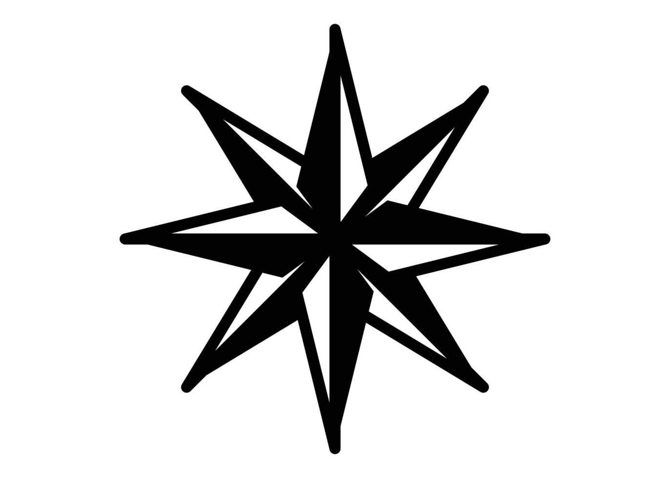 kompass ikon logotyp design mall isolerat illustration vektor