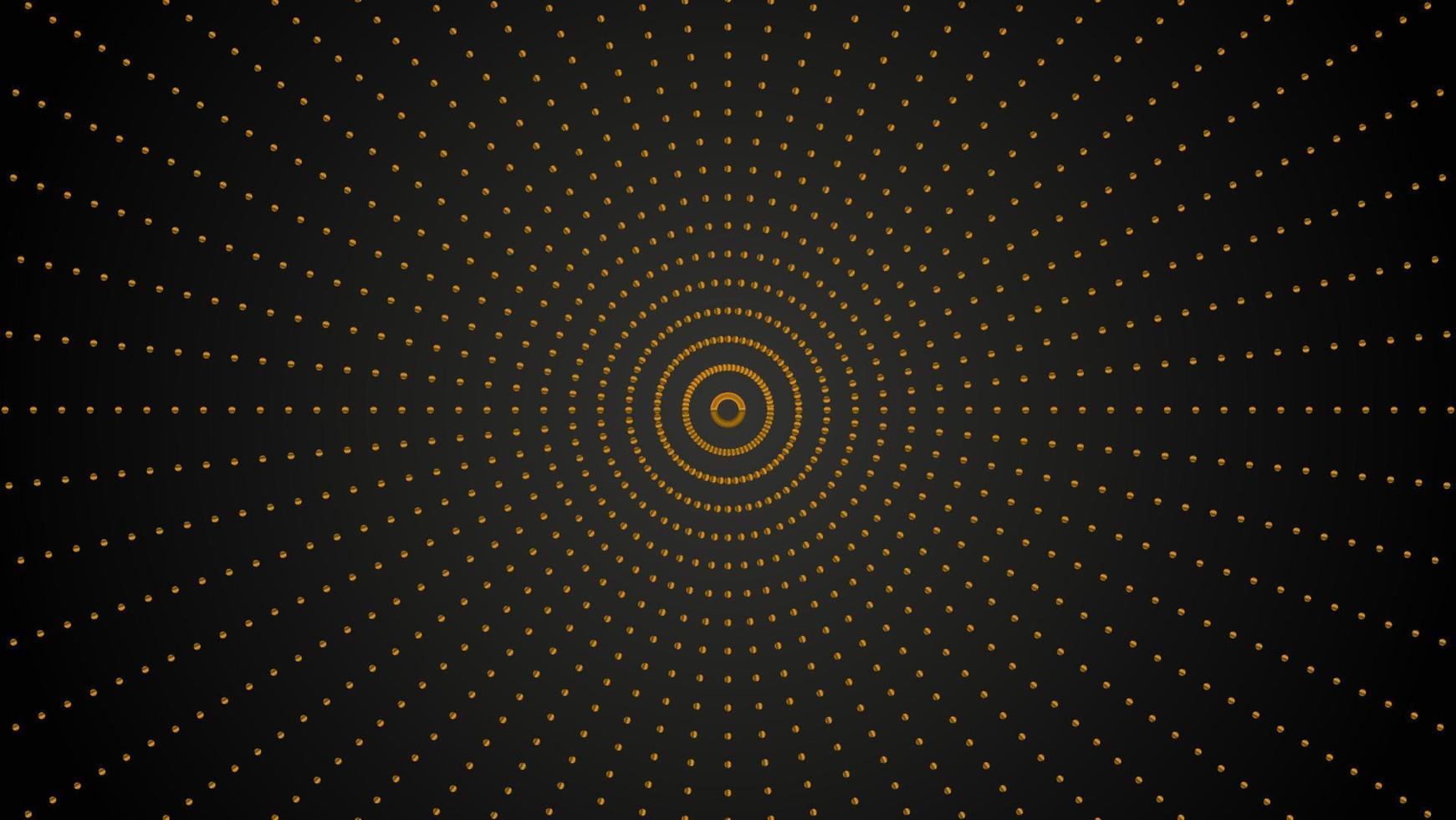 lyx bakgrund med gyllene cirkel prickar mönster. baner bakgrund design mall vektor