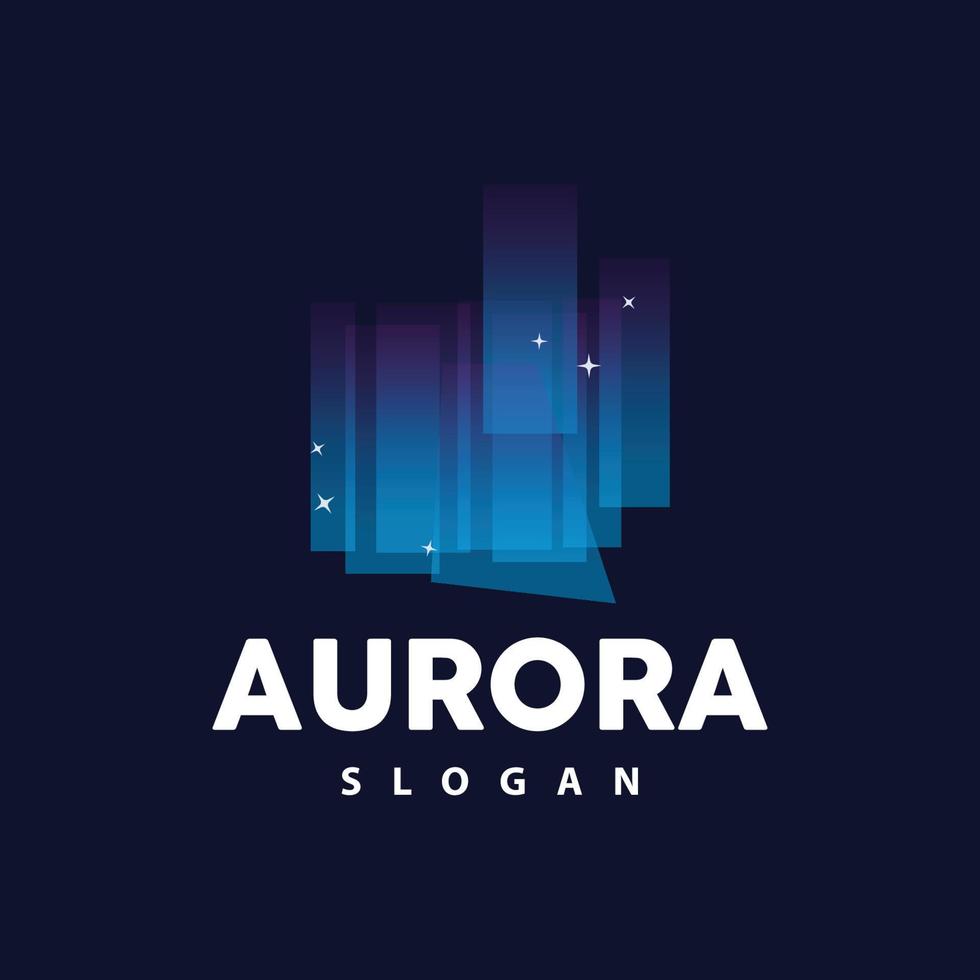 aurora logotyp, ljus Vinka vektor, natur landskap design, produkt varumärke mall illustration ikon vektor