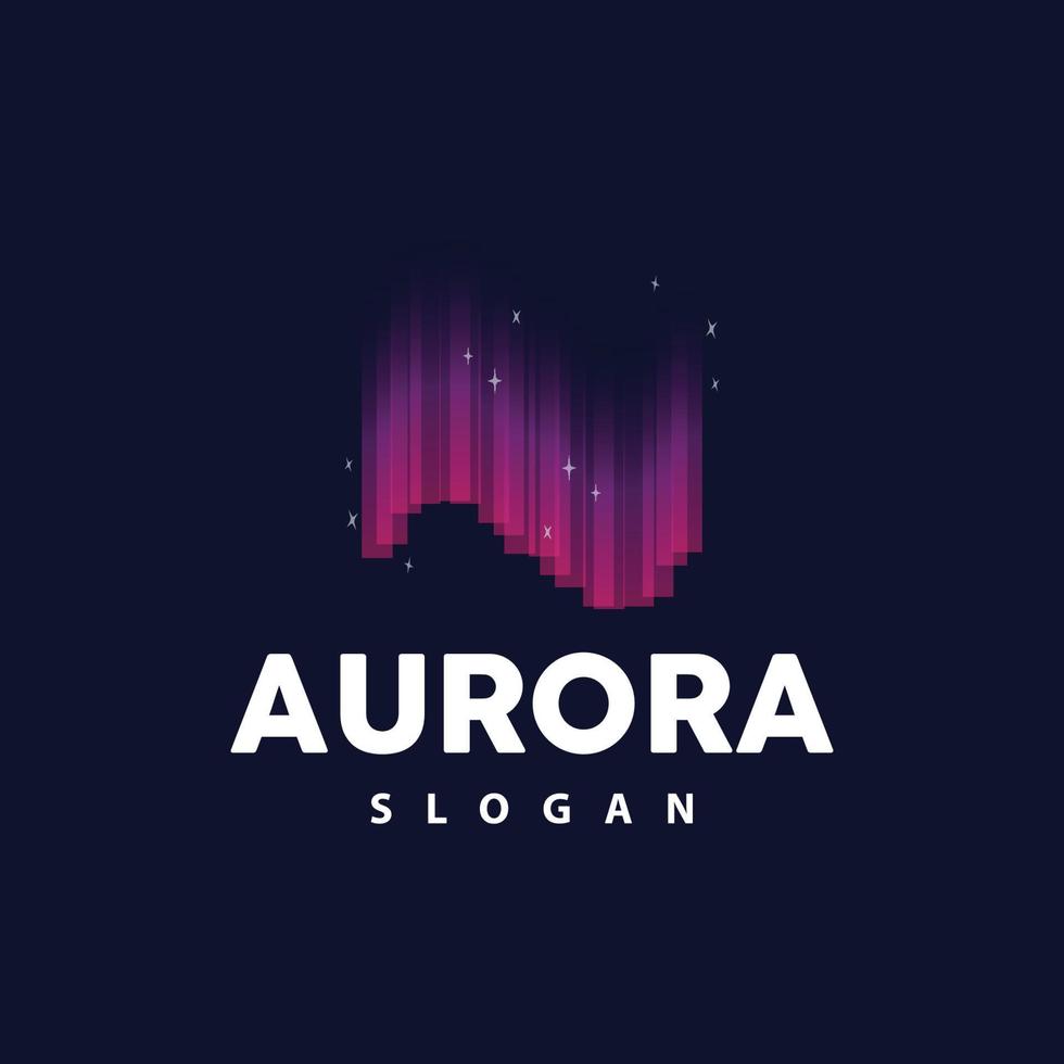 Aurora Logo, Licht Welle Vektor, Natur Landschaft Design, Produkt Marke Vorlage Illustration Symbol vektor