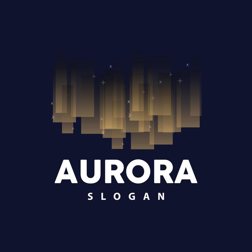 Aurora Logo, Licht Welle Vektor, Natur Landschaft Design, Produkt Marke Vorlage Illustration Symbol vektor