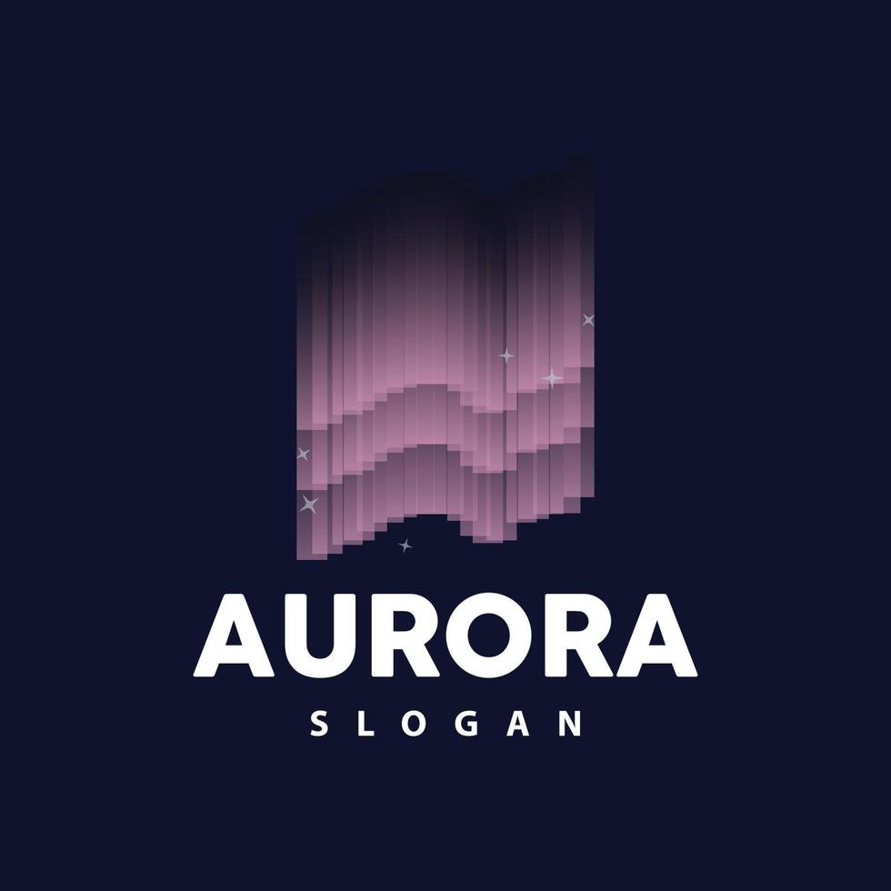 Aurora Logo, Licht Welle Vektor, Natur Landschaft Design, Produkt Marke Vorlage Illustration Symbol vektor