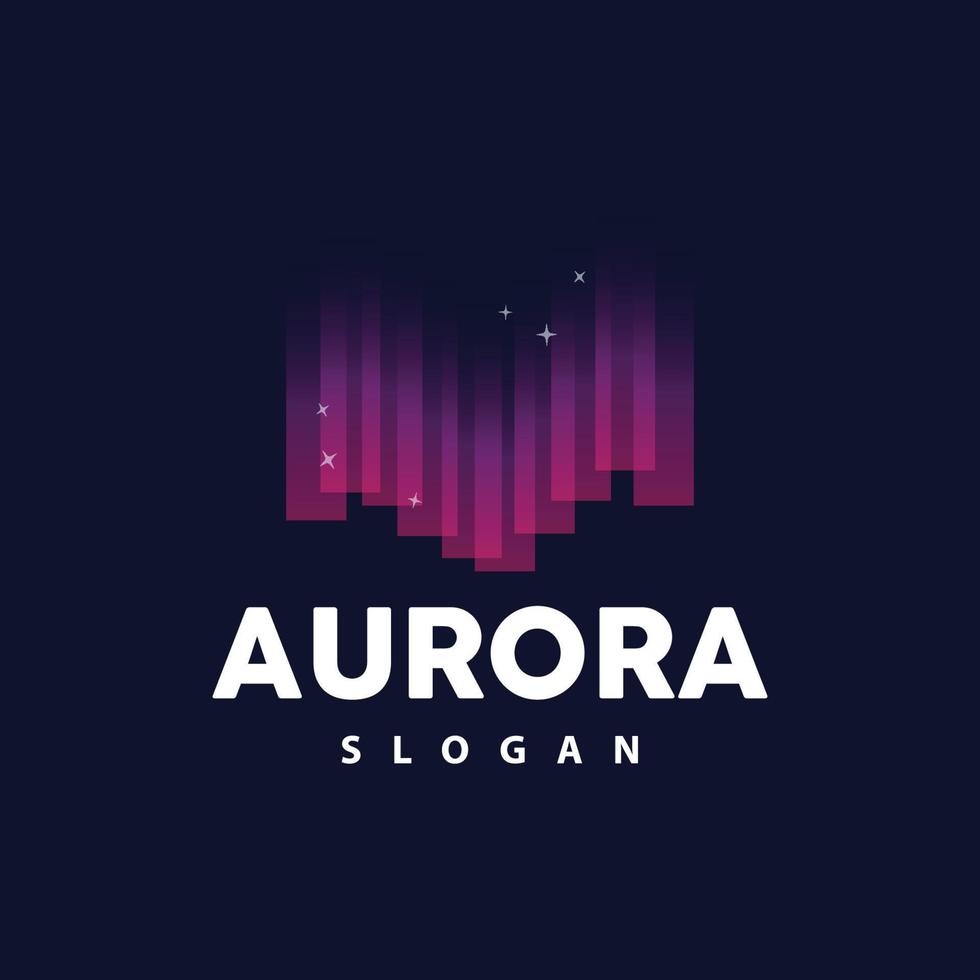 Aurora Logo, Licht Welle Vektor, Natur Landschaft Design, Produkt Marke Vorlage Illustration Symbol vektor