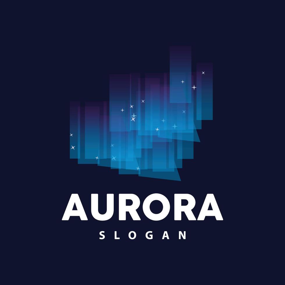 aurora logotyp, ljus Vinka vektor, natur landskap design, produkt varumärke mall illustration ikon vektor