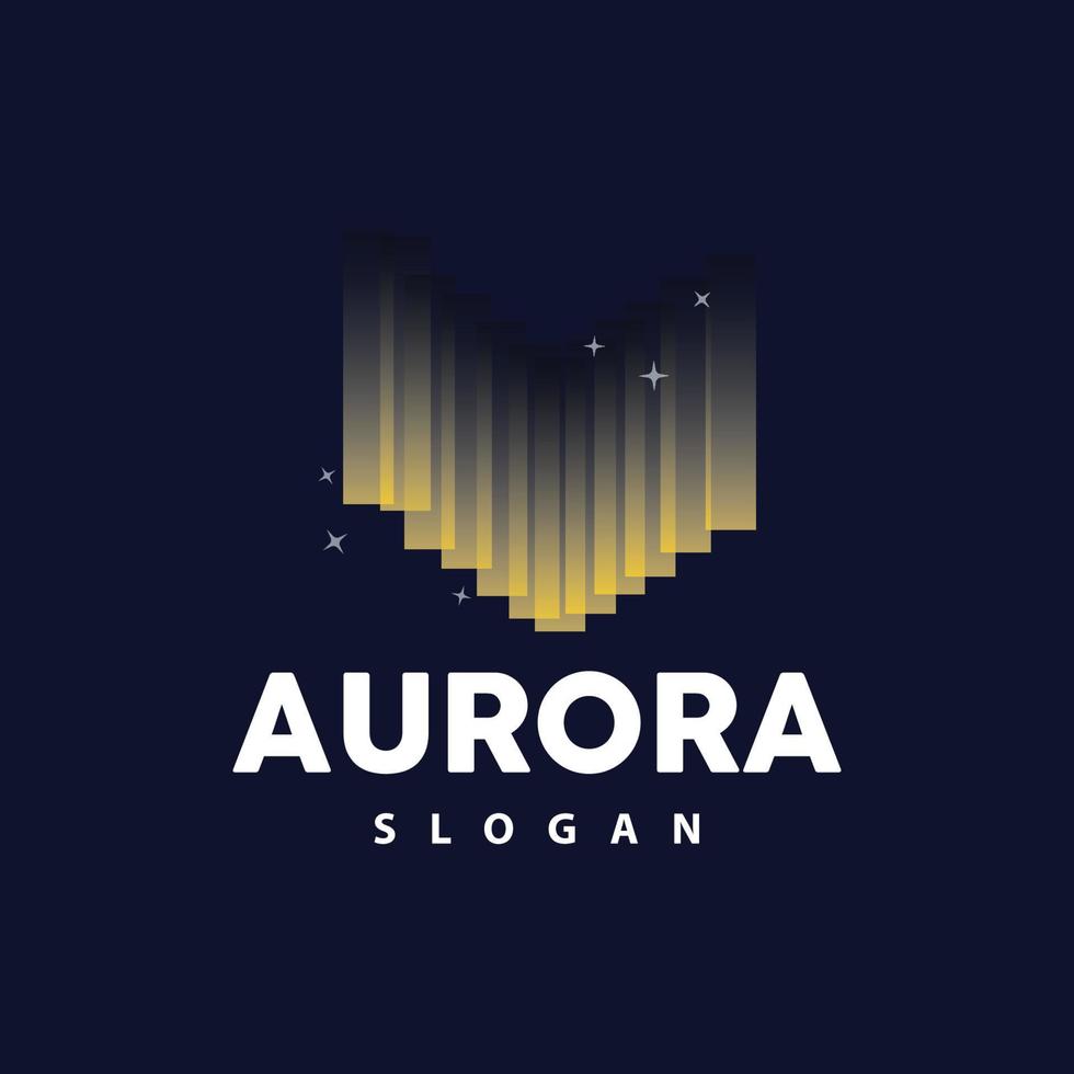 aurora logotyp, ljus Vinka vektor, natur landskap design, produkt varumärke mall illustration ikon vektor