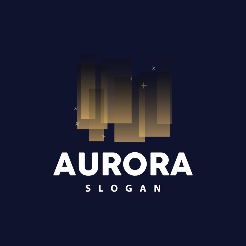 Aurora Logo, Licht Welle Vektor, Natur Landschaft Design, Produkt Marke Vorlage Illustration Symbol vektor