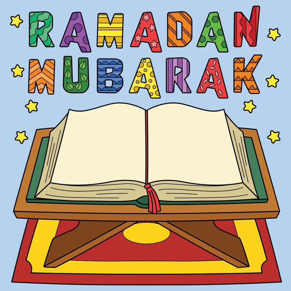 Ramadan Koran farbig Karikatur Illustration vektor