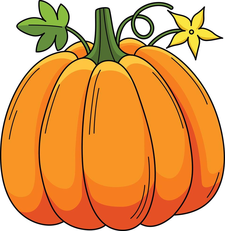 pumpa vegetabiliska tecknad serie färgad ClipArt vektor