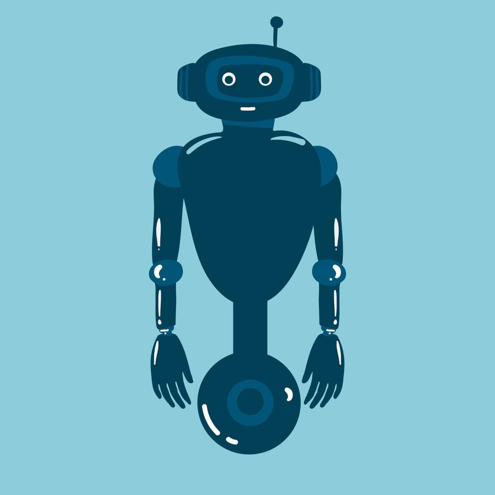 utomjording robotar, framtida teknologi tecknad serie tecken. robot liv former, trogen maskiner eller cyborgs arbetare med artificiell intelligens, klor på händer och lysande neon ögon vektor, vektor