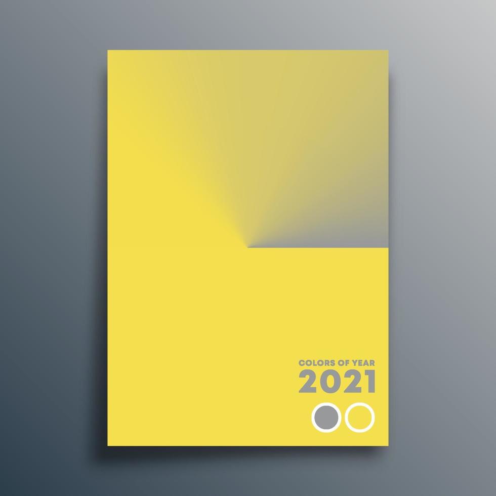 gelbgraues Farbverlaufsdesignplakat mit Farben des Jahres 2021. Vektorillustration vektor