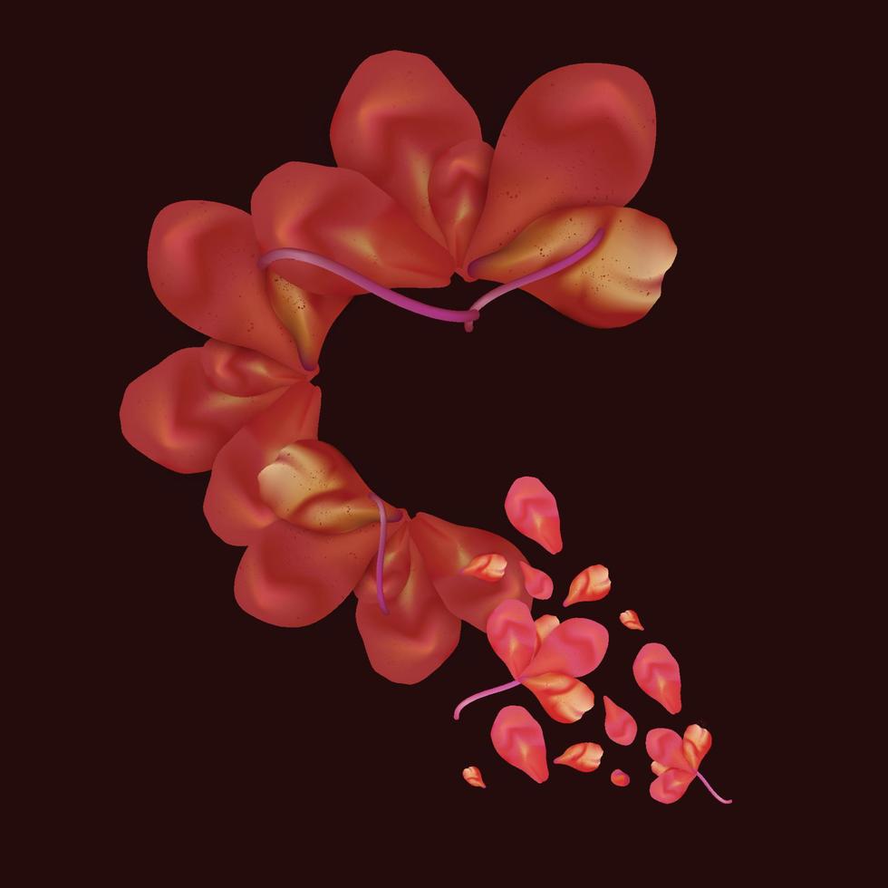 realistisch Blume Design und Hintergrund vektor