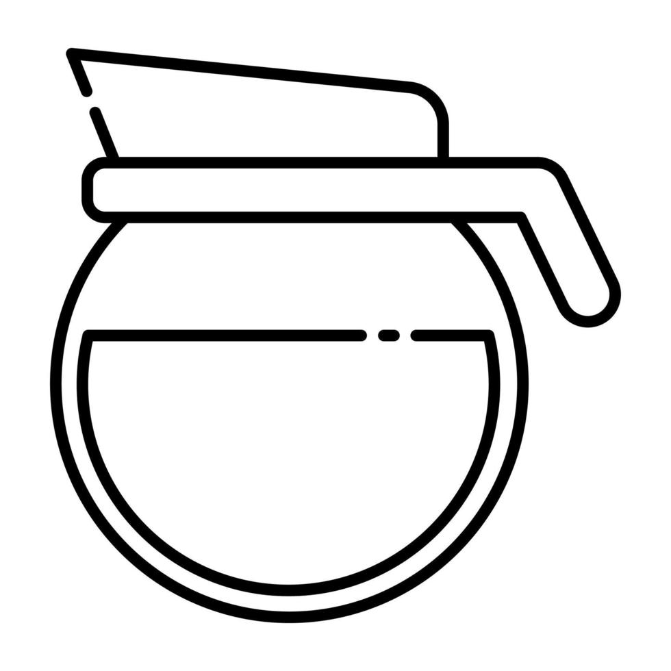 kaffe pott ikon översikt. vektor