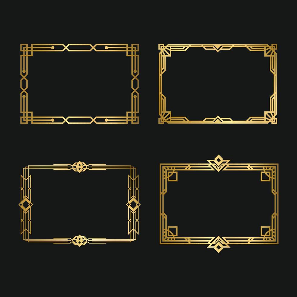 Sammlung von Jahrgang golden Frames vektor