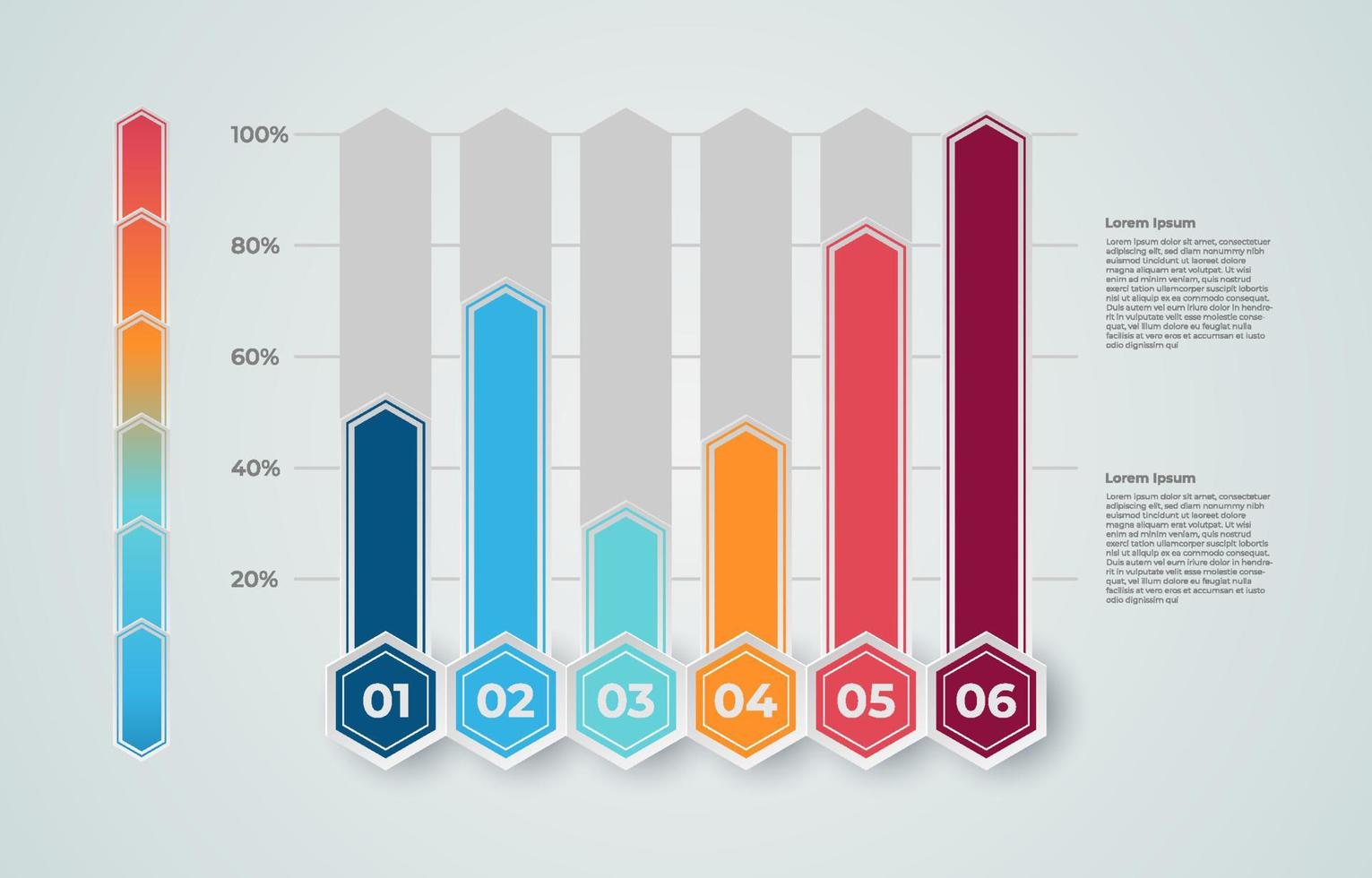 framsteg infographic bakgrund vektor