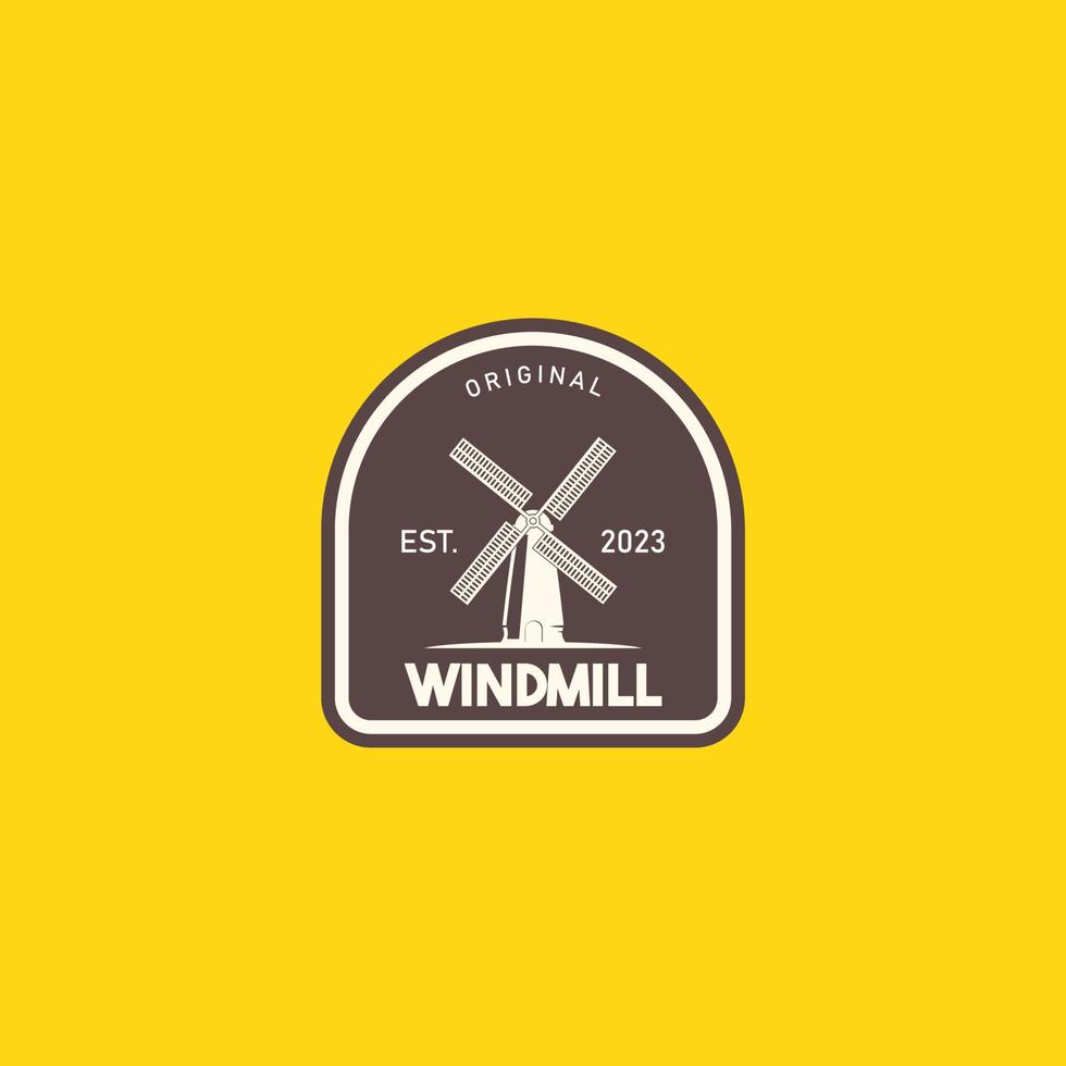 Windmühle Energie Geschäft Unternehmen Logo klassisch einfach Idee vektor