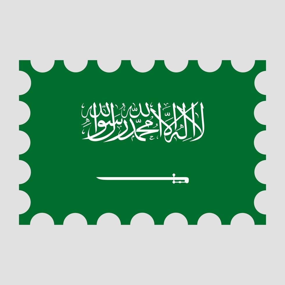 porto stämpel med saudi arabien flagga. vektor illustration.