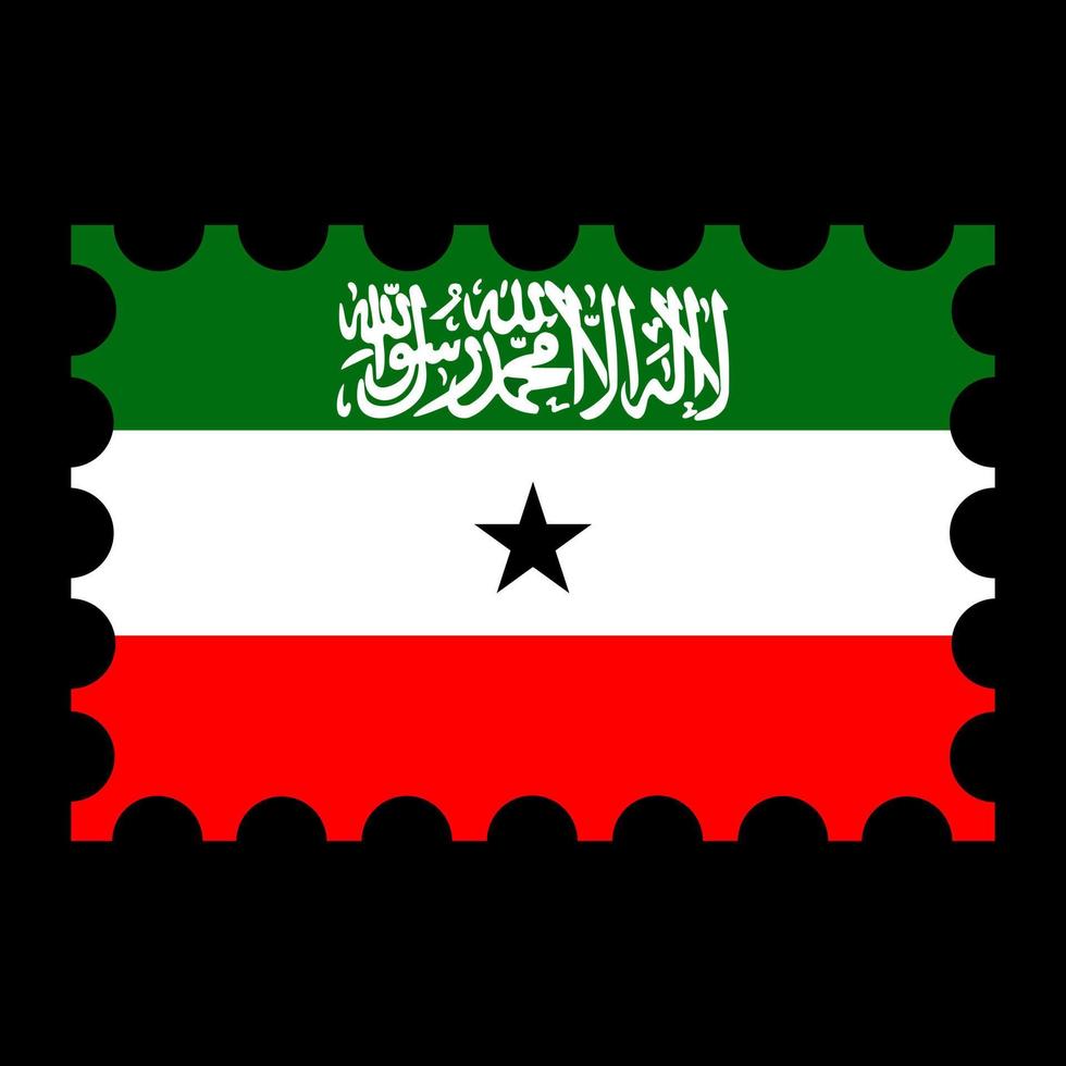 porto stämpel med somaliland flagga. vektor illustration.
