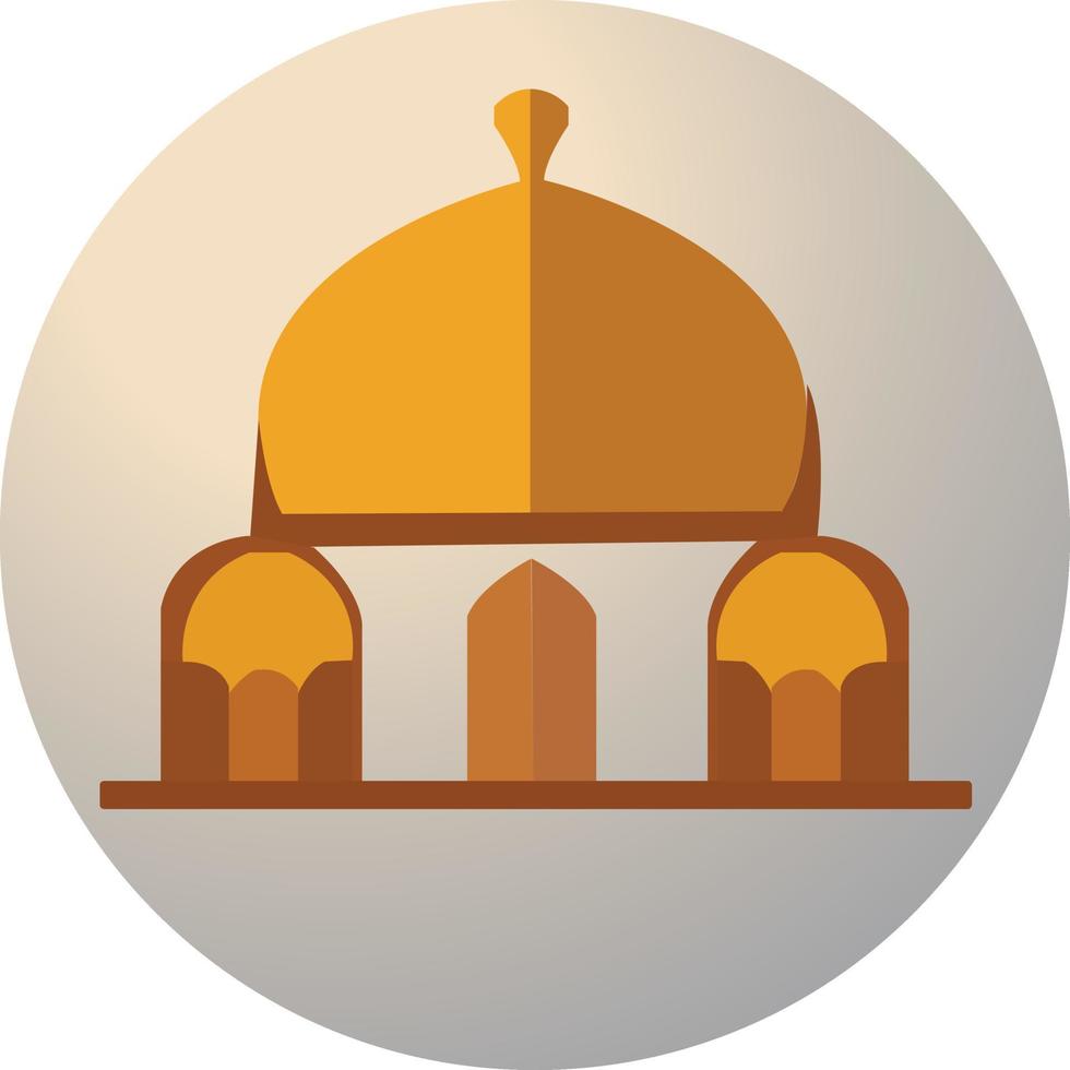 gyllene moské muslim kultur vektor