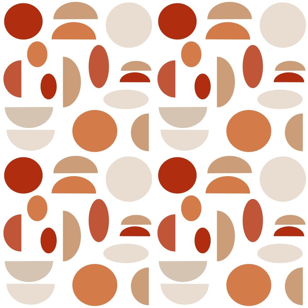süß modern Terrakotta abstrakt nahtlos Vektor Muster Hintergrund Illustration mit geometrisch Formen