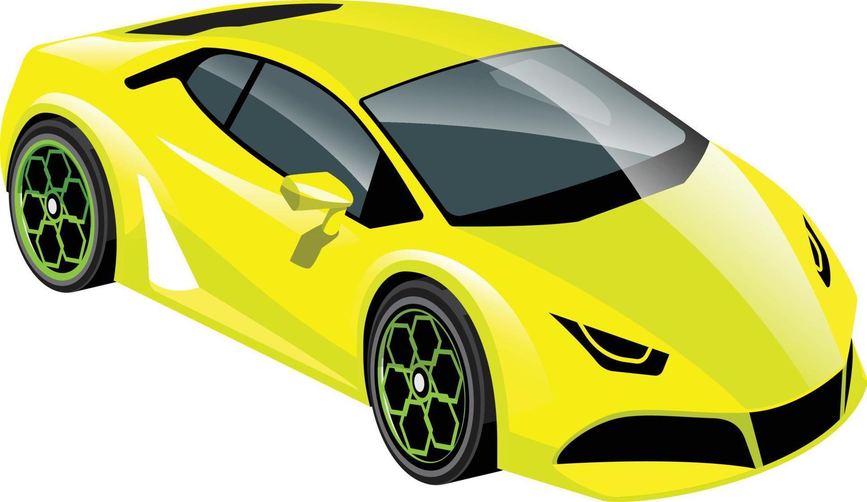 gelbe Auto-Vektor-Illustration vektor
