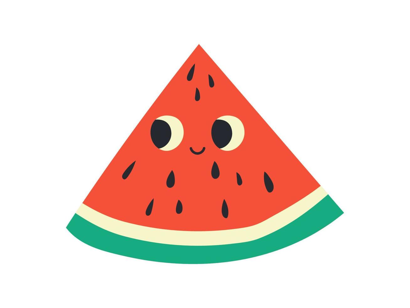 komisch Wassermelone. kindisch drucken. Vektor Hand gezeichnet Illustration.