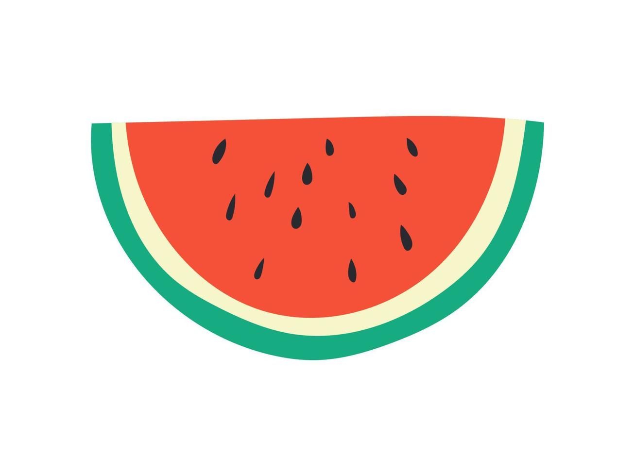 Scheibe Wassermelone. Wassermelone Vektor Illustration. Wasser Melone. isoliert auf ein Weiß Hintergrund