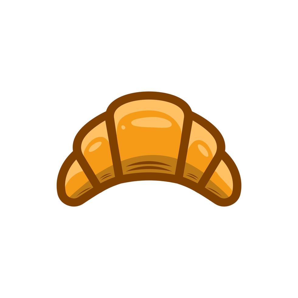 enkel modern croissant tecknad serie ikon, vektor illustration, franska croissant bageri ikon teckning realistisk skiss vektor bild