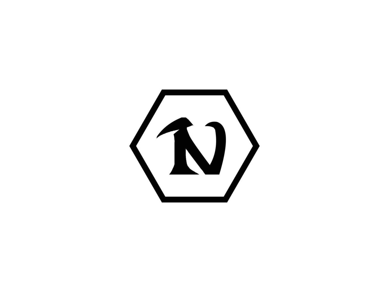 buchstabe n logo design vektor
