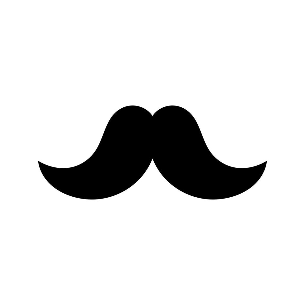 mustasch vektor ikon. frisör illustration tecken. frisyr symbol eller logotyp.