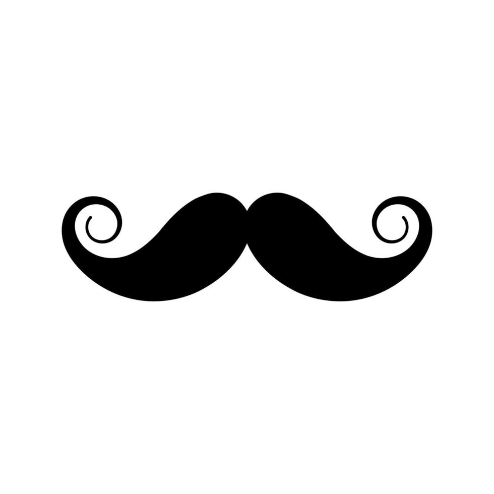 mustasch vektor ikon. frisör illustration tecken. frisyr symbol eller logotyp.
