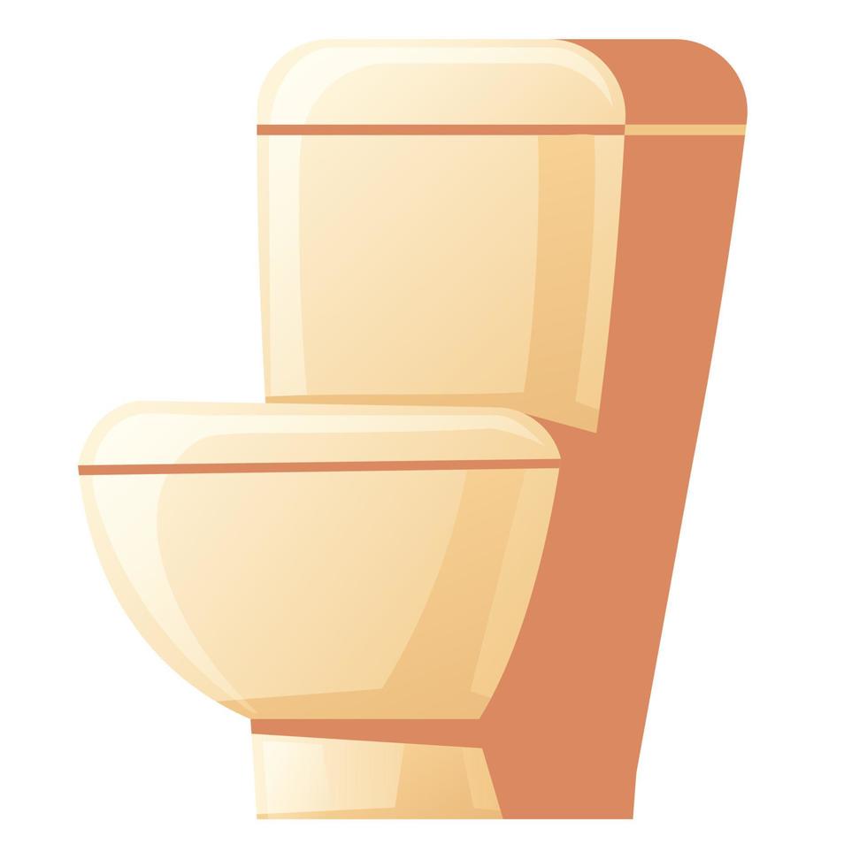 vektor tecknad serie keramisk toalett skål