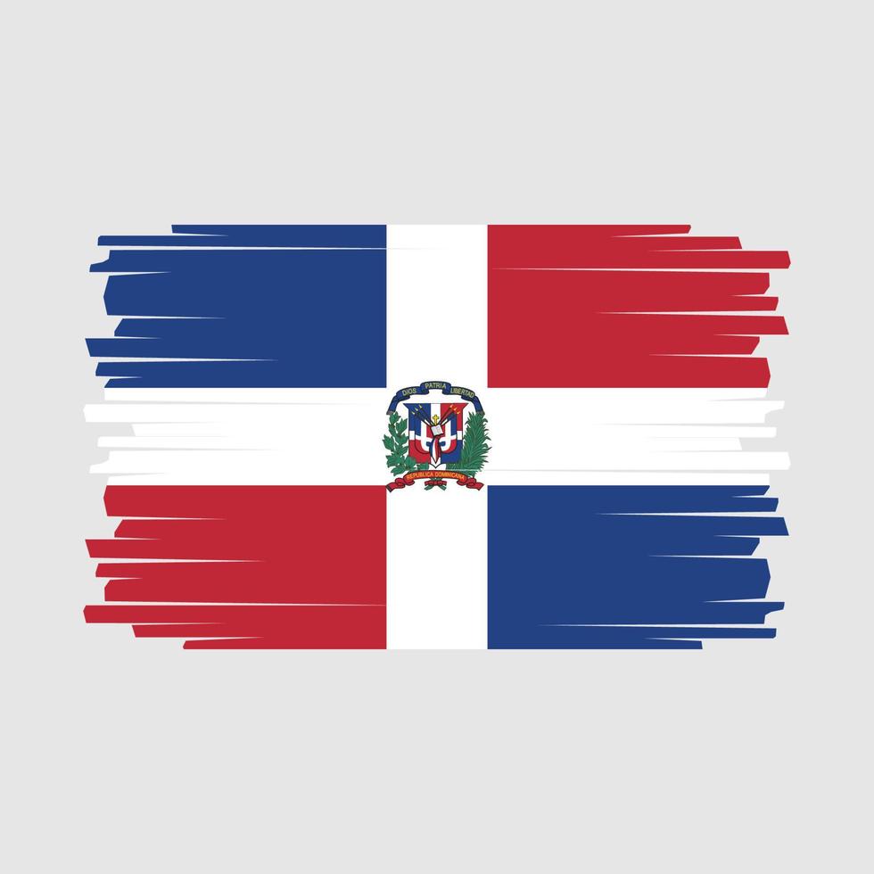 Dominikanska republikens flagga vektor