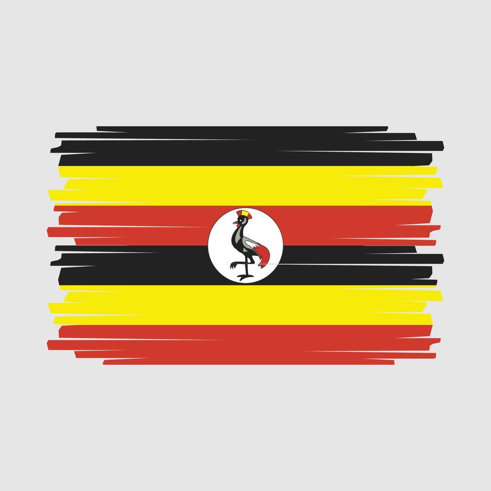 uganda flagga vektor