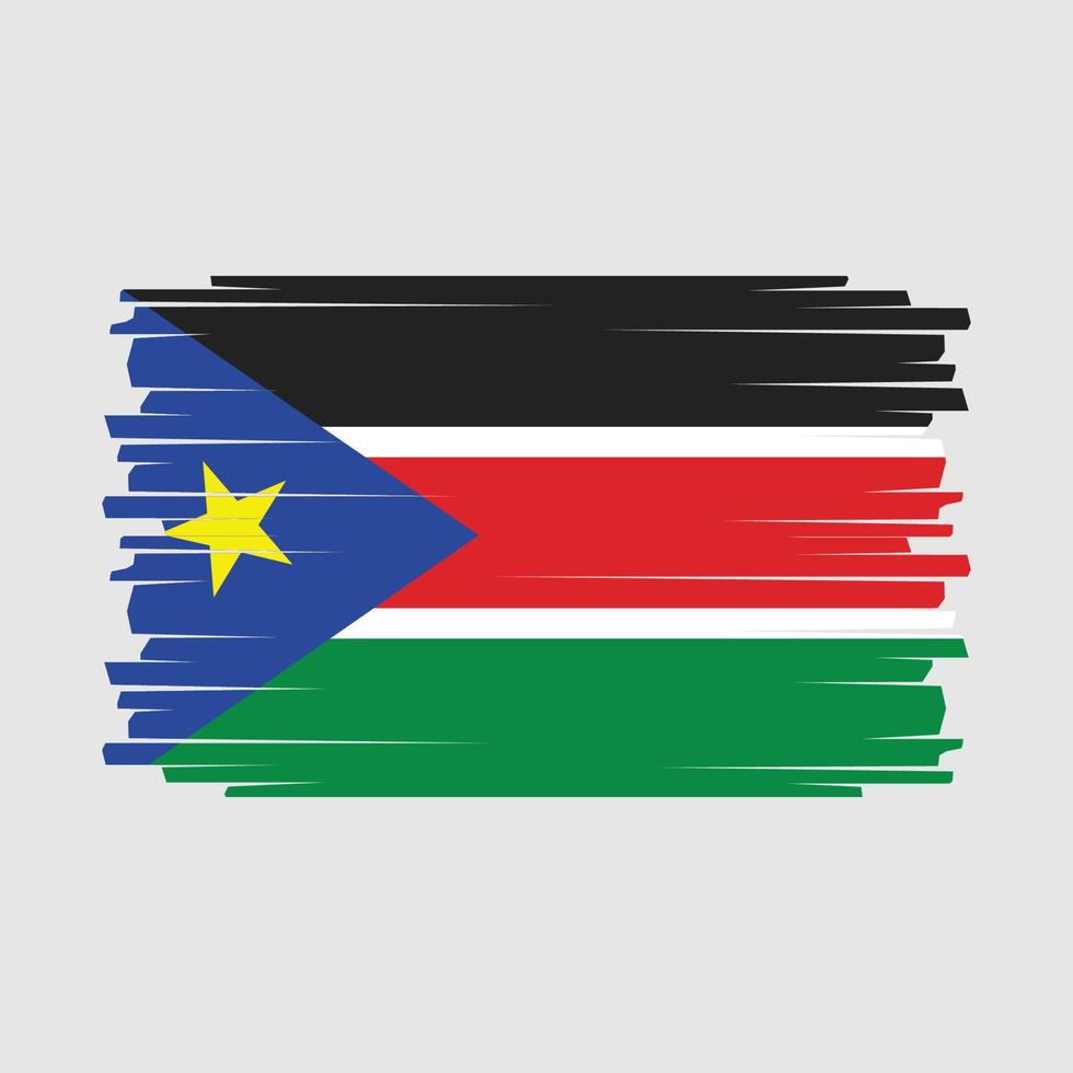 södra sudan flagga vektor