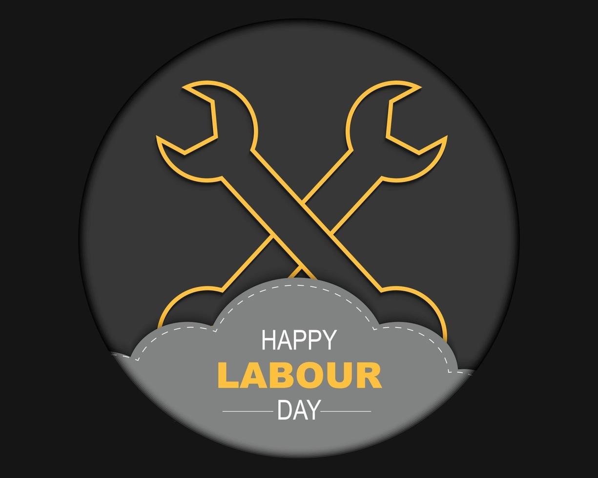 Happy Labour Day Grußkarte vektor