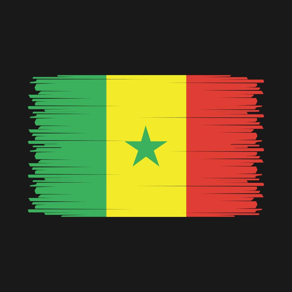 senegal flagga vektor