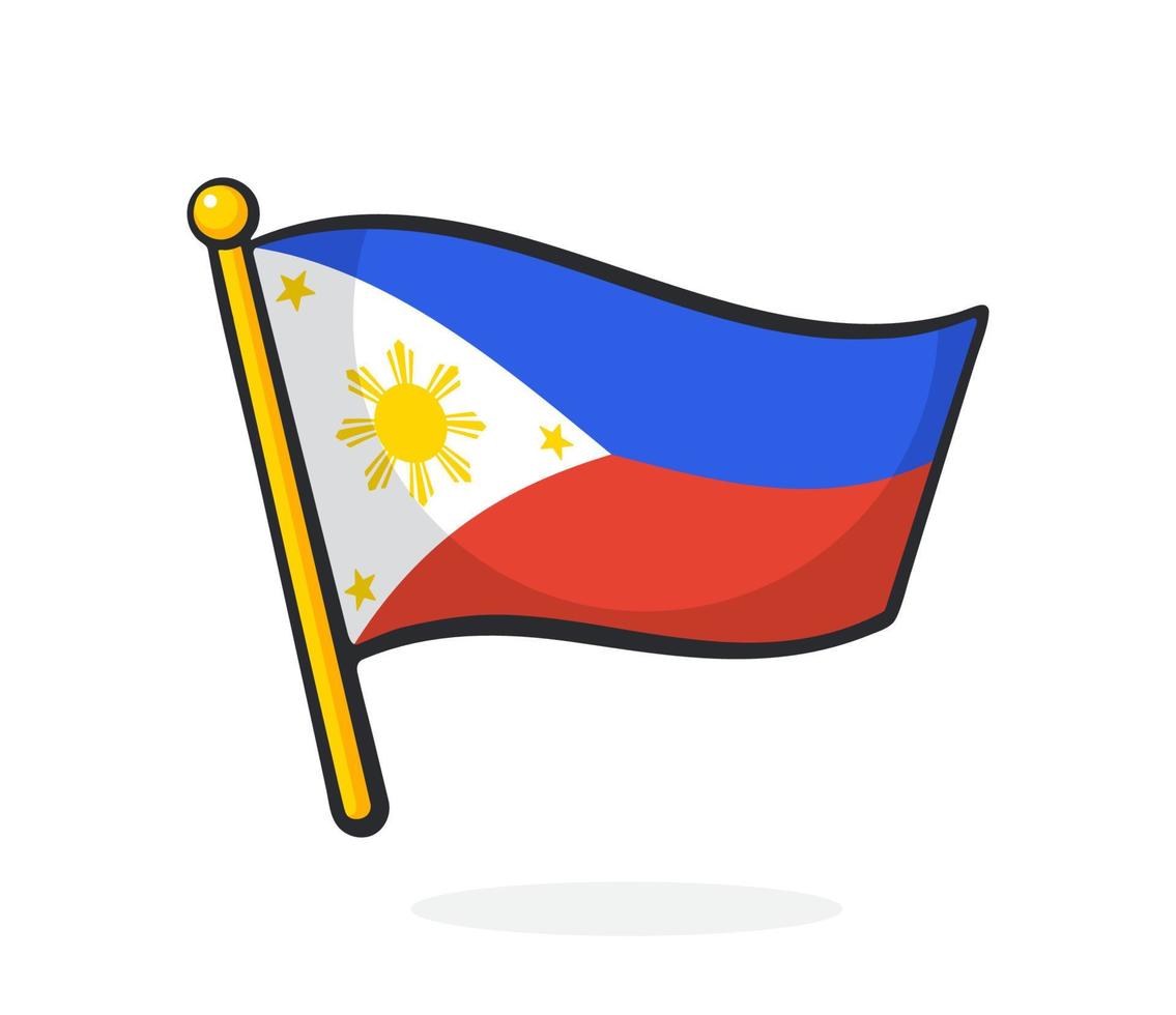 Karikatur Illustration von Flagge von das Philippinen vektor