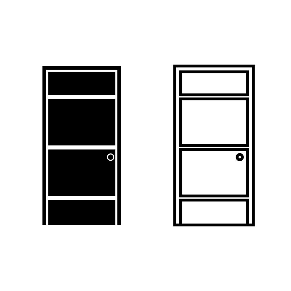 Tür Vektor Symbol cet. Eintrag Illustration Zeichen Sammlung. Zimmer Symbol. Ausfahrt Logo.