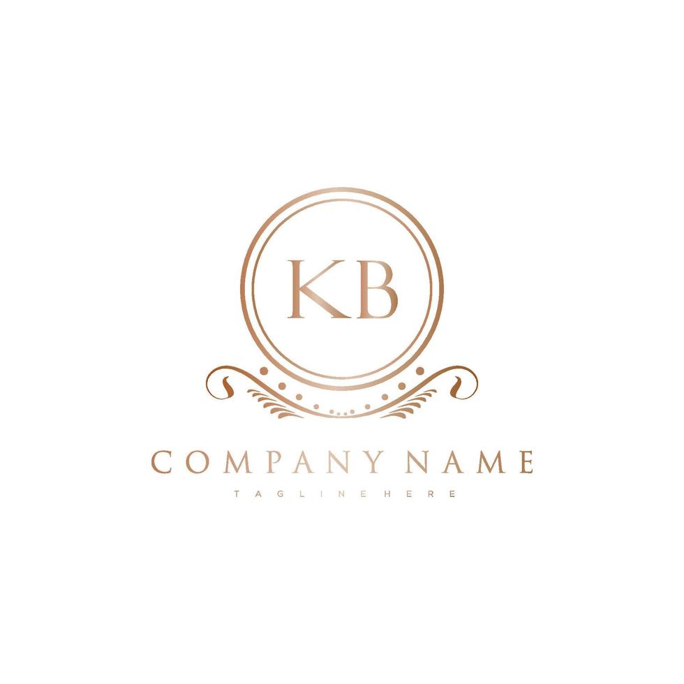 kb Brief Initiale mit königlich Luxus Logo Vorlage vektor
