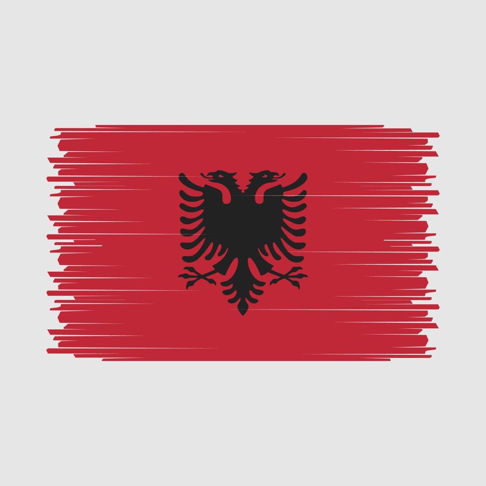 Albanien Flaggenvektor vektor