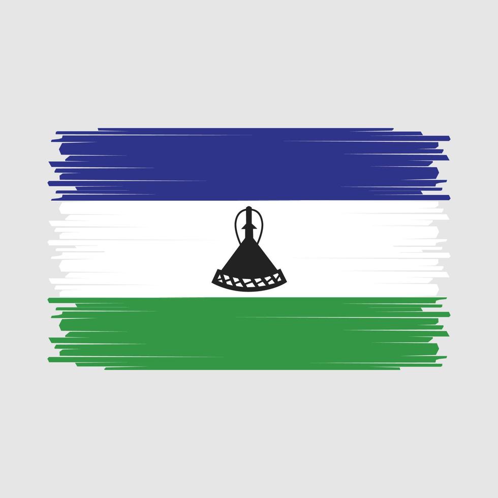 lesotho flagga vektor