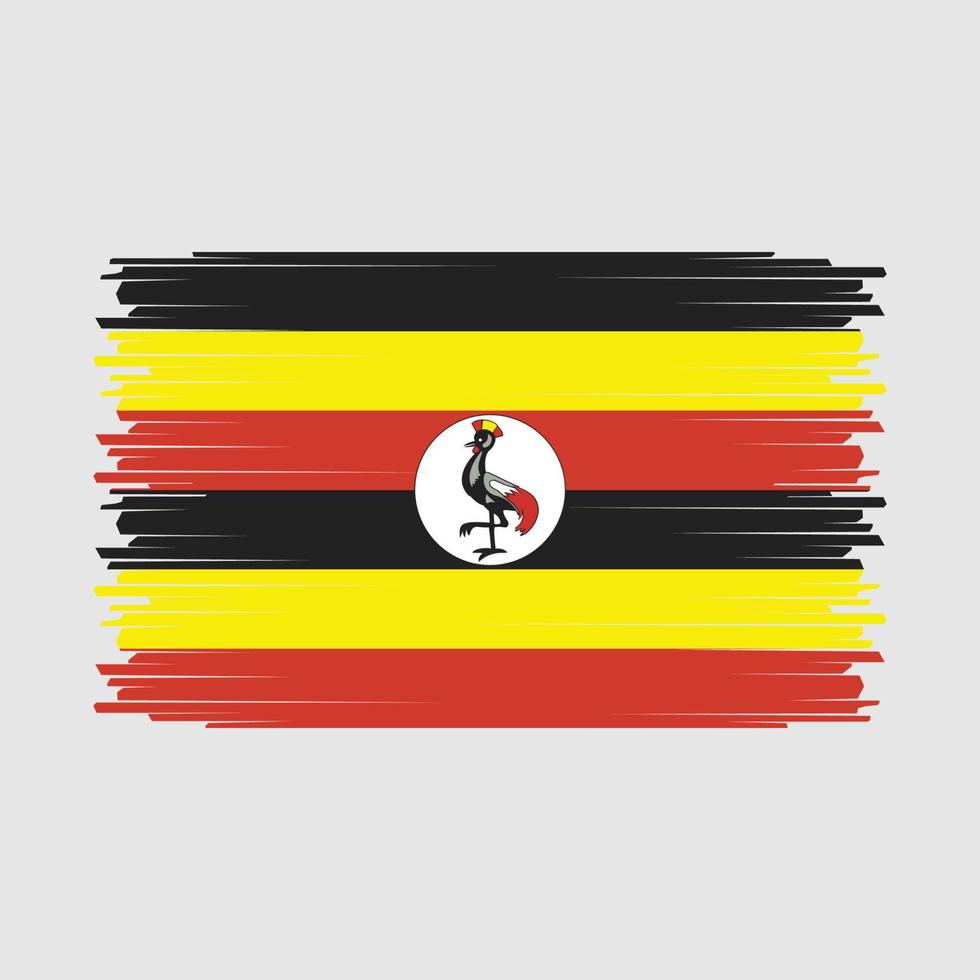 uganda flagga vektor