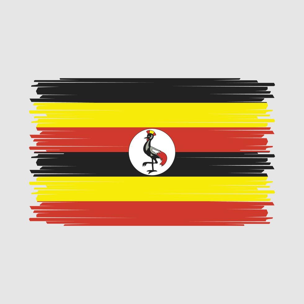 uganda flagge vektor