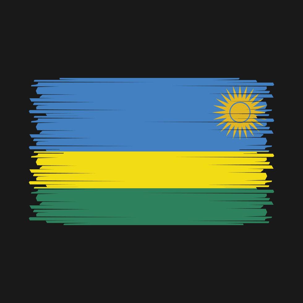 Ruanda Flaggenvektor vektor