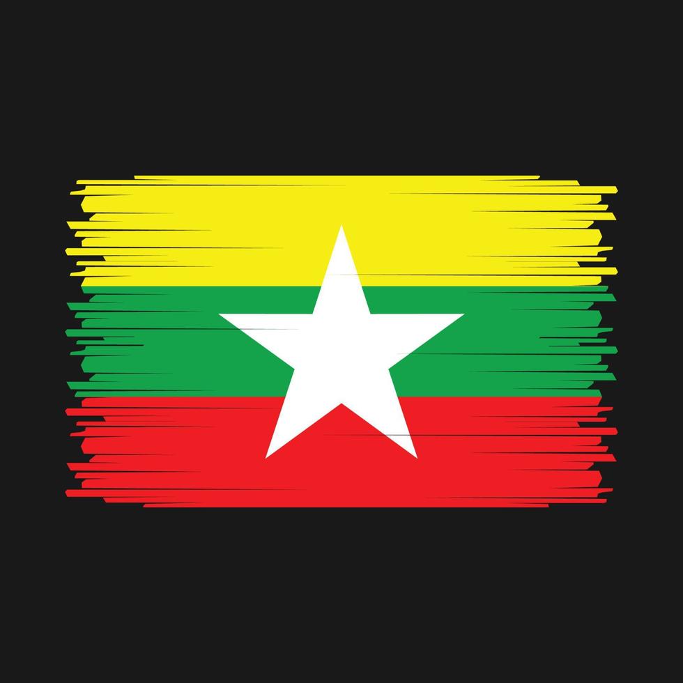 myanmar flagga vektor