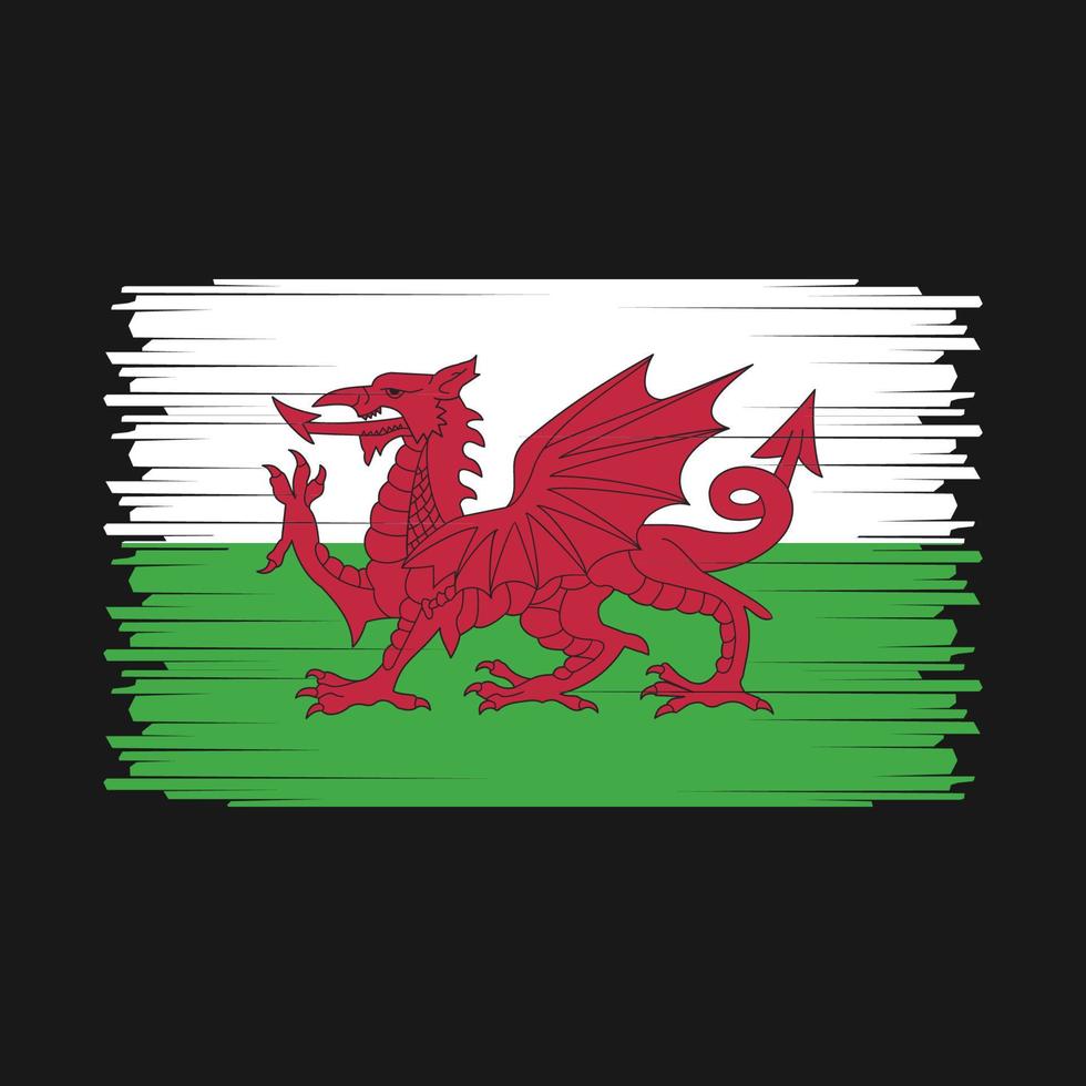 wales flagge vektor